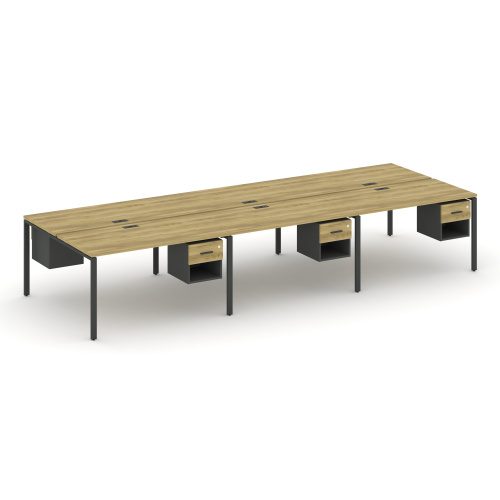 Бенч-система на 6 мест с подвесными тумбами Concept CN.DRS-157 фото 4 Бенч-система на 6 мест с подвесными тумбами Concept CN.DRS-157 фото 4