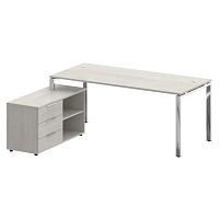 Стол руководителя с тумбой Metal System Direct БГ.СРТ-5.8 (L)