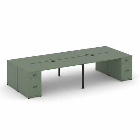 Бенч-система на 4 места с 2 опорными тумбами Concept CN.DRS-431