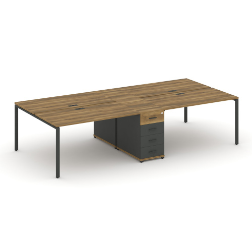 Бенч-система на 4 места с 1 опорной тумбой Concept CN.DRS-417