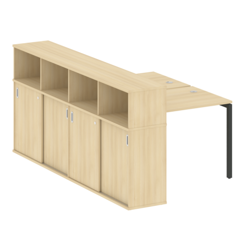 Бенч-система с шкафом-купе на П-обр. м/к Metal System Quattro 40БП.РС-СШК-4.1 фото 15