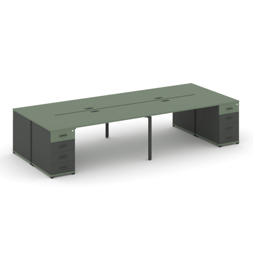 Бенч-система на 4 места с 2 опорными тумбами Concept CN.DRS-427 фото 2 Бенч-система на 4 места с 2 опорными тумбами Concept CN.DRS-427 фото 2