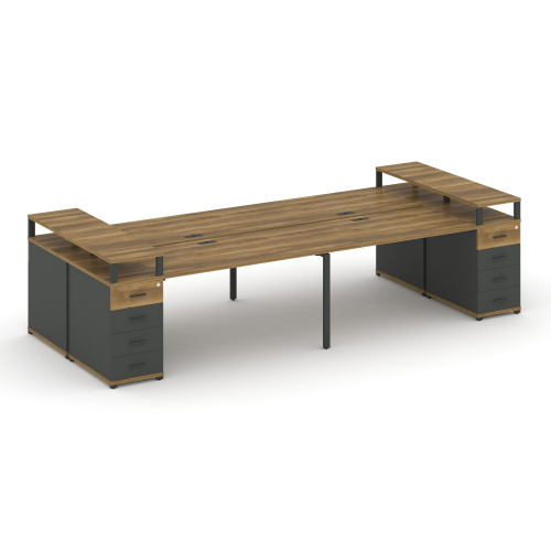 Бенч-система на 4 места с 2 опорными тумбами Concept CN.DRS-444 Бенч-система на 4 места с 2 опорными тумбами Concept CN.DRS-444