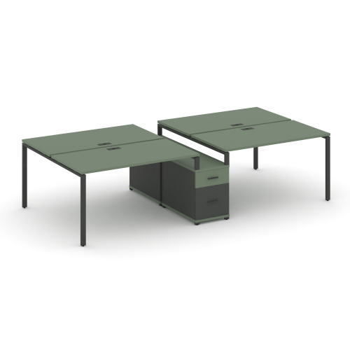 Бенч-система на 4 места с опорной тумбой Concept CN.DRS-315 фото 2 Бенч-система на 4 места с опорной тумбой Concept CN.DRS-315 фото 2