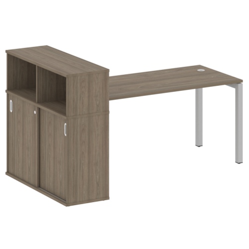 Стол офисный с шкафом-купе на П-обр. м/к Metal System Quattro 50БП.РС-СШК-3.4 фото 2 Стол офисный с шкафом-купе на П-обр. м/к Metal System Quattro 50БП.РС-СШК-3.4 фото 2