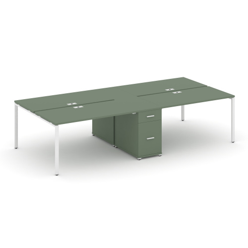 Бенч-система на 4 места с 1 опорной тумбой Concept CN.DRS-421