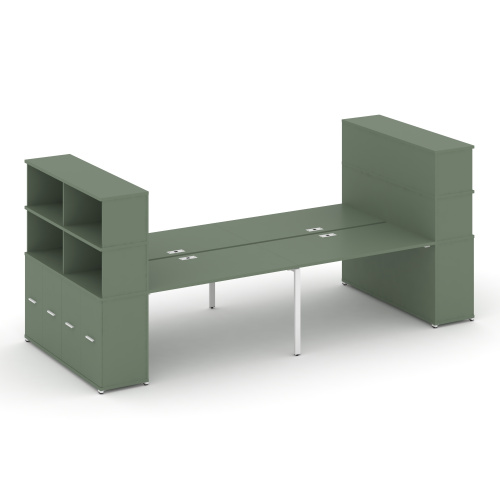 Бенч-система с опорными распашными шкафами Concept CN.DRS-273 Бенч-система с опорными распашными шкафами Concept CN.DRS-273