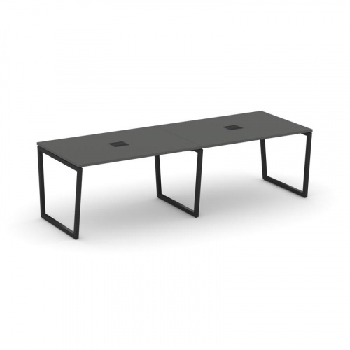 Style Project Стол переговорный SN-4T2.SPRG-013 Акация Лорка/Металл Антрацит/Заглушка Металл Антраци фото 7