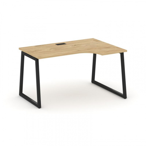Style Project Стол рабочий эргоном. SN-4T1.SPA-001(R) Акация Лорка/Металл Антрацит/Заглушка Пластик Style Project Стол рабочий эргоном. SN-4T1.SPA-001(R) Акация Лорка/Металл Антрацит/Заглушка Пластик
