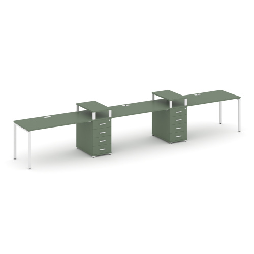 Бенч-система на 3 места с 2 опорными тумбами Concept CN.ORS-449