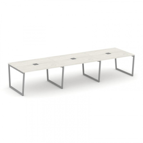 Style Project Стол переговорный SN-4T2.SPRG-053 Акация Лорка/Металл Антрацит/Заглушка Металл Антраци фото 11