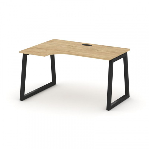 Style Project Стол рабочий эргоном. SN-5T1.SPA-001(L) Акация Лорка/Металл Антрацит/Заглушка Пластик Style Project Стол рабочий эргоном. SN-5T1.SPA-001(L) Акация Лорка/Металл Антрацит/Заглушка Пластик