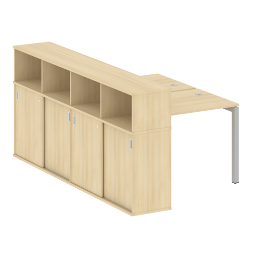 Бенч-система с шкафом-купе на П-обр. м/к Metal System Quattro 50БП.РС-СШК-4.1 фото 12