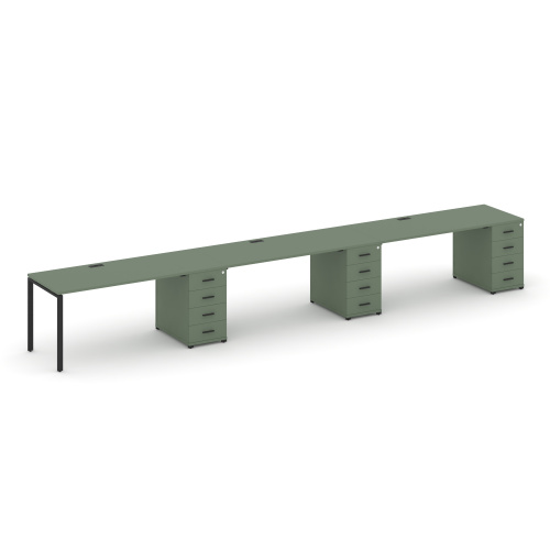 Бенч-система на 3 места с 3 опорными тумбами Concept CN.ORS-441