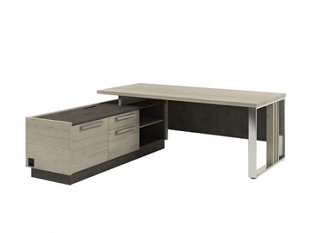 Стол для руководителя с опорной тумбой Z-420Л.1000 с блоком розеток