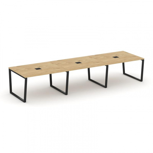 Style Project Стол переговорный SN-6T2.SPRG-053 Акация Лорка/Металл Антрацит/Заглушка Металл Антраци