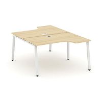 Style Project Рабочая станция эргоном. SN-6A.DRPA-021 Акация Лорка/Металл Белый 1380*1632/1992*750