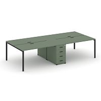 Бенч-система на 4 места с 1 опорной тумбой Concept CN.DRS-420