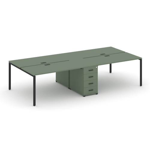 Бенч-система на 4 места с 1 опорной тумбой Concept CN.DRS-418 Бенч-система на 4 места с 1 опорной тумбой Concept CN.DRS-418