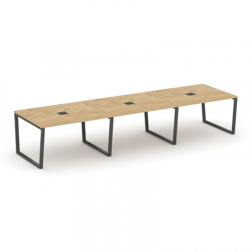 Style Project Стол переговорный SN-6T2.SPRG-053 Акация Лорка/Металл Антрацит/Заглушка Металл Антраци фото 22