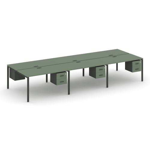 Бенч-система на 6 мест с подвесными тумбами Concept CN.DRS-155 фото 2 Бенч-система на 6 мест с подвесными тумбами Concept CN.DRS-155 фото 2